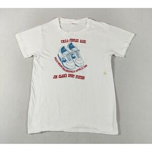 Vintage Hanes Shirt Mens Large White YMCA‎ Rocky Mount Run Around 1981 Race Tee